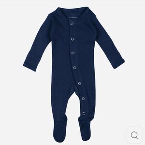 L’ovedbaby organic navy footie